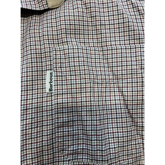 Barbour Shirt Mens Extra Large Red Tan Plaid Check Preppy Casual Xl‎ Long Sleeve - Picture 3 of 7